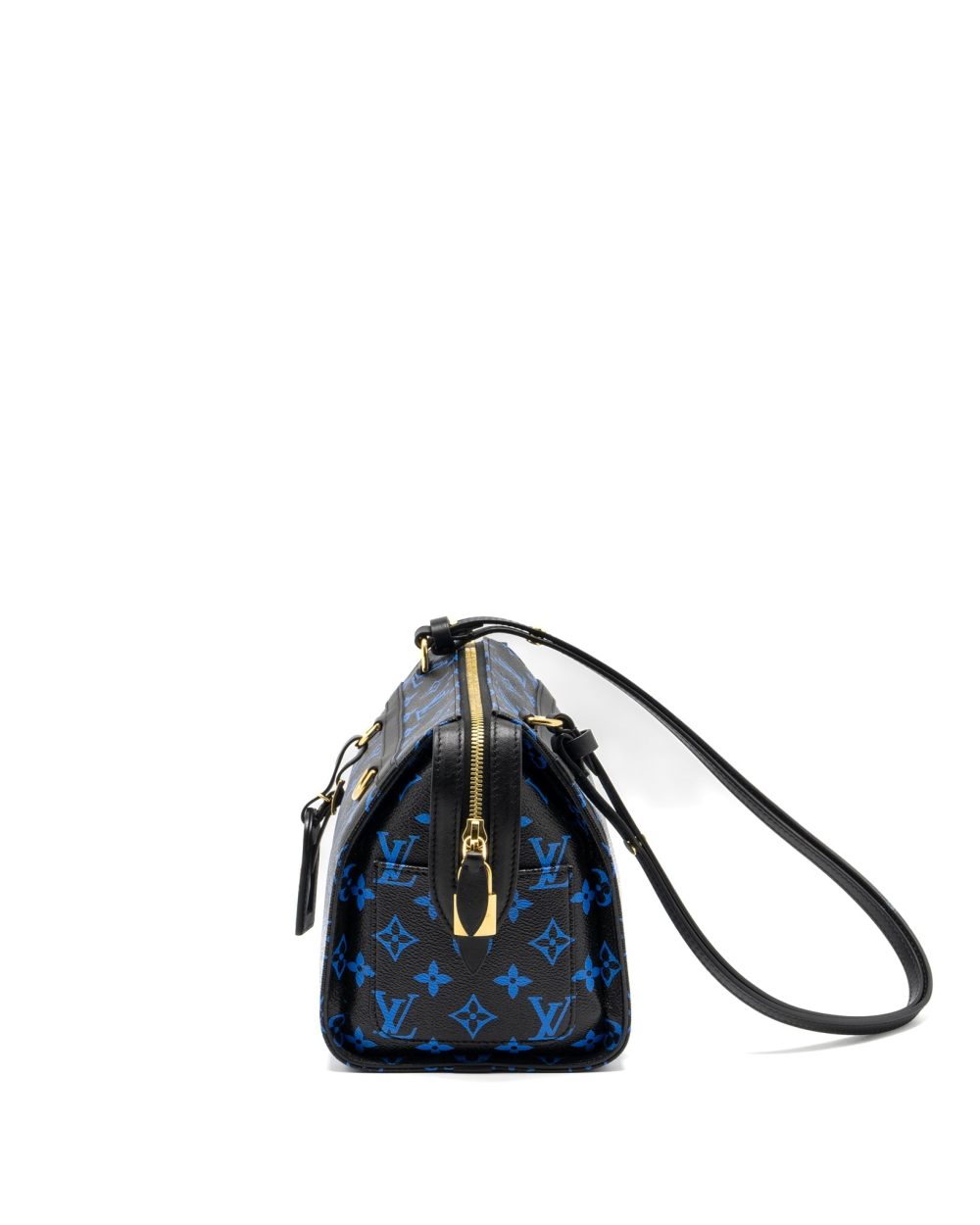 AAA Replica Louis Vuitton LV SPEEDY AMAZON COLOURED MONOGRAM CANVAS BLUE/BLACK GHW