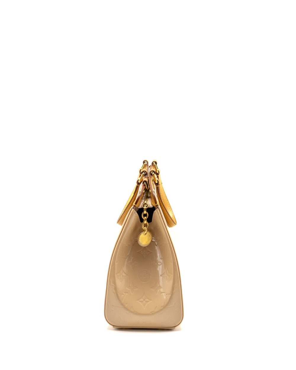 AAA Replica Louis Vuitton LV VERNIS BREA MM PATENT MONOGRAM BEIGE GHW