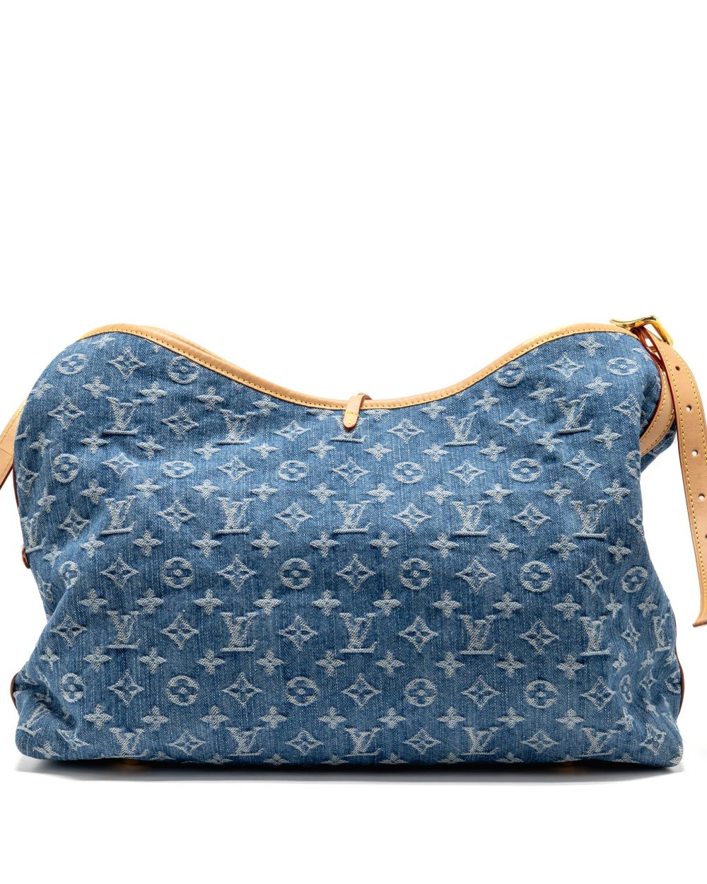 AAA Replica Louis Vuitton LV CARRYALL MM MONOGRAM DENIM BLUE GHW