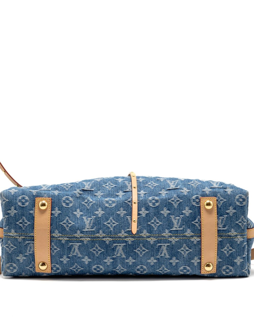 AAA Replica Louis Vuitton LV CARRYALL MM MONOGRAM DENIM BLUE GHW