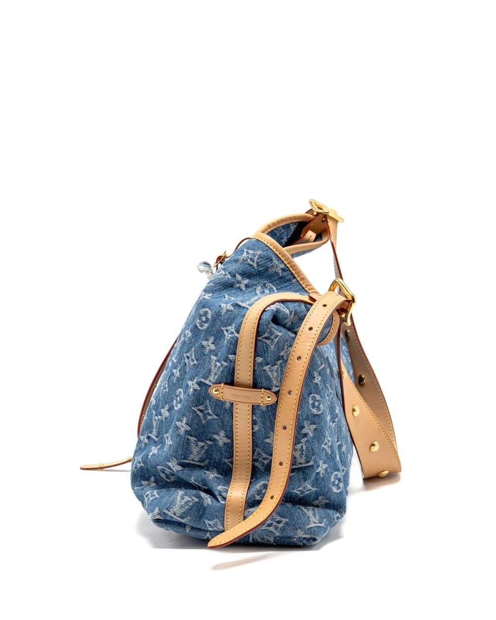 AAA Replica Louis Vuitton LV CARRYALL MM MONOGRAM DENIM BLUE GHW