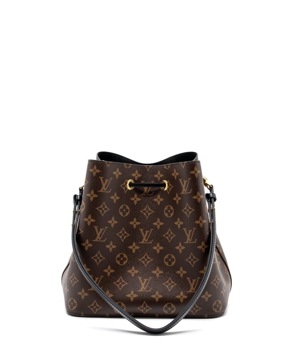 AAA Replica Louis Vuitton LV NEONOE MONOGRAM CANVAS BLACK GHW (NEW VERSION)