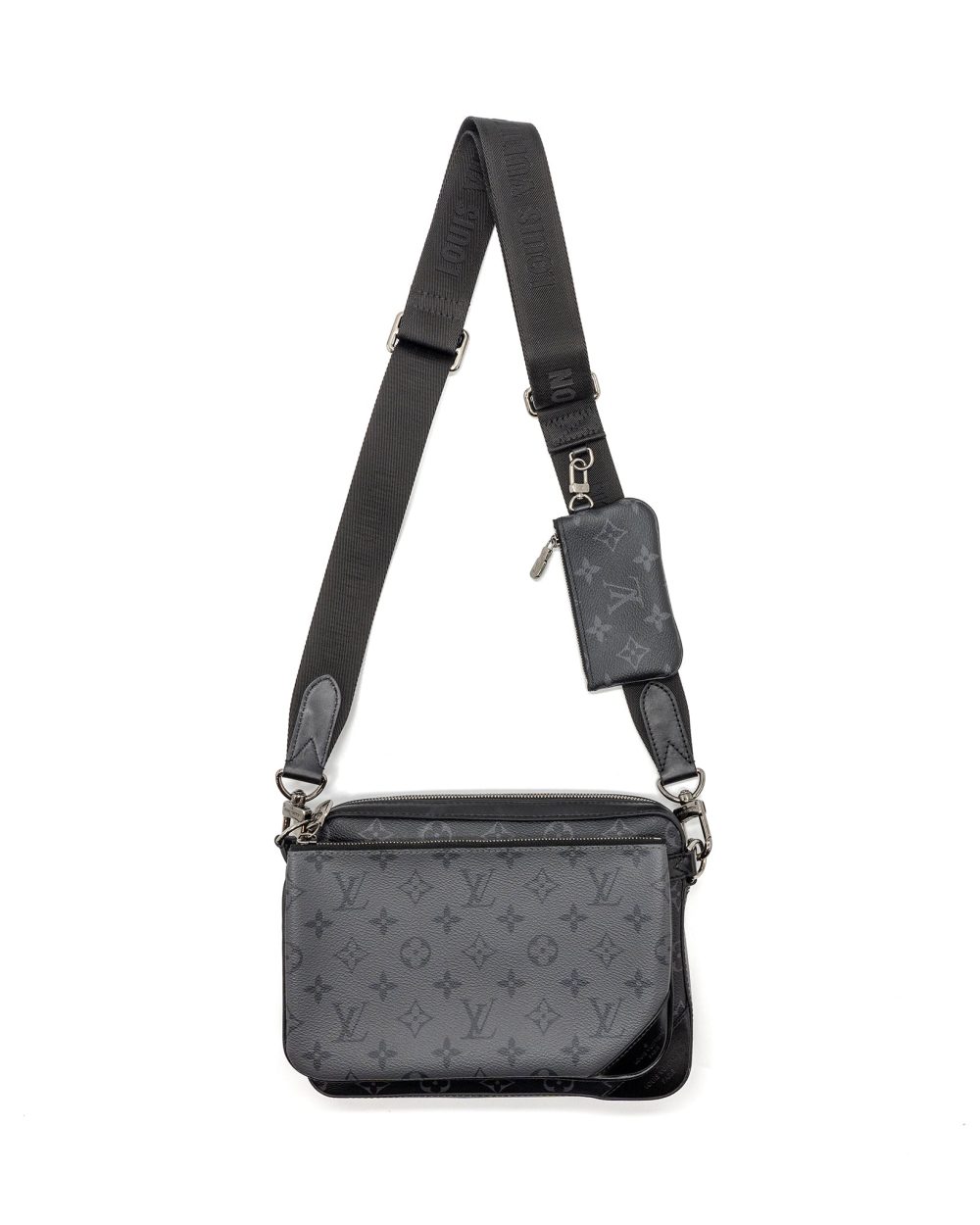 AAA Replica Louis Vuitton LV TRIO MESSENGER BAG MONOGRAM ECLIPSE SHW