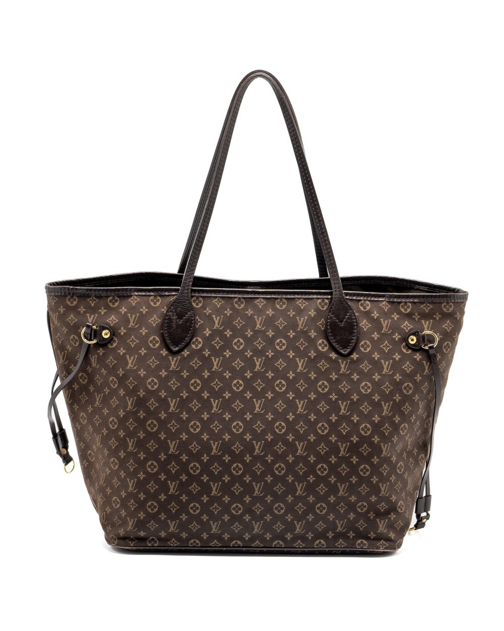 AAA Replica Louis Vuitton LV VINTAGE NEVERFULL MM FABRIC DARK BROWN GHW