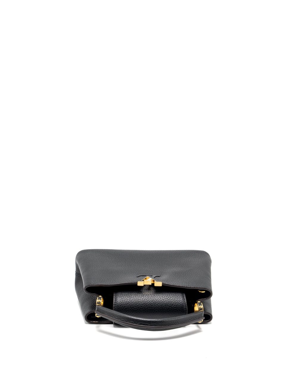AAA Replica Louis Vuitton LV CAPUCINES BB TAURILLON CALFSKIN BLACK GHW