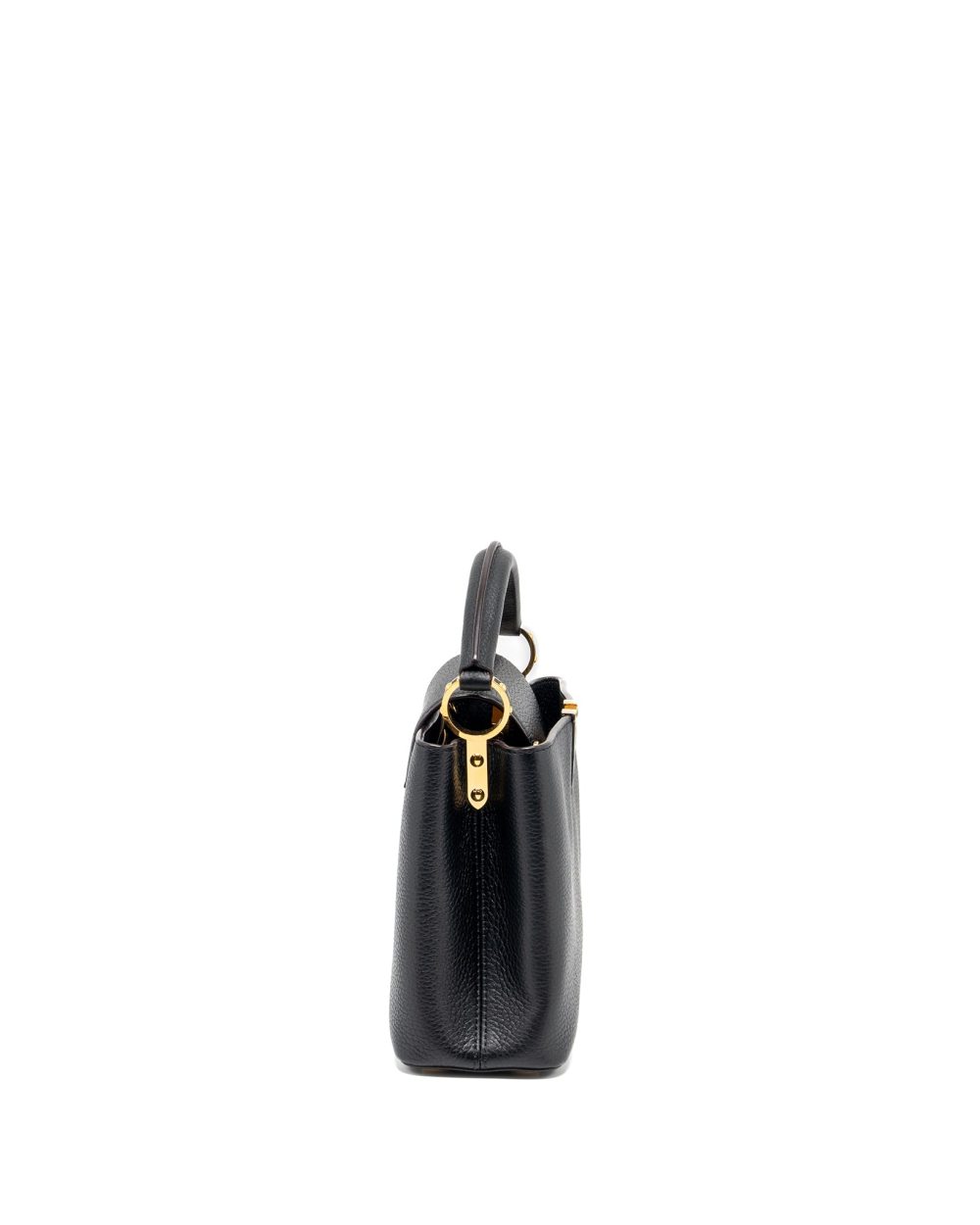 AAA Replica Louis Vuitton LV CAPUCINES BB TAURILLON CALFSKIN BLACK GHW