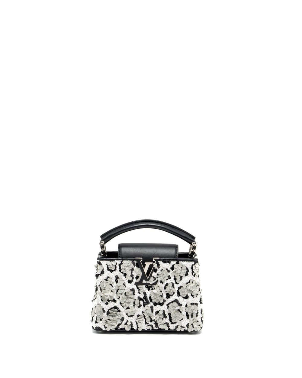 AAA Replica Louis Vuitton LV CAPUCINES MINI LIMITED EDITION SUQUIN / LEATHER MULTICOLOUR BLACK SHW
