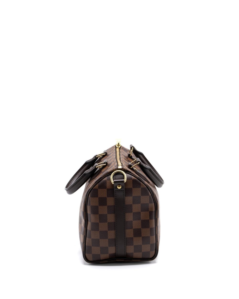 AAA Replica Louis Vuitton LV SPEEDY BANDOULIERE 25 DAMIER EBENE CANVAS GHW(NEW VERSION)
