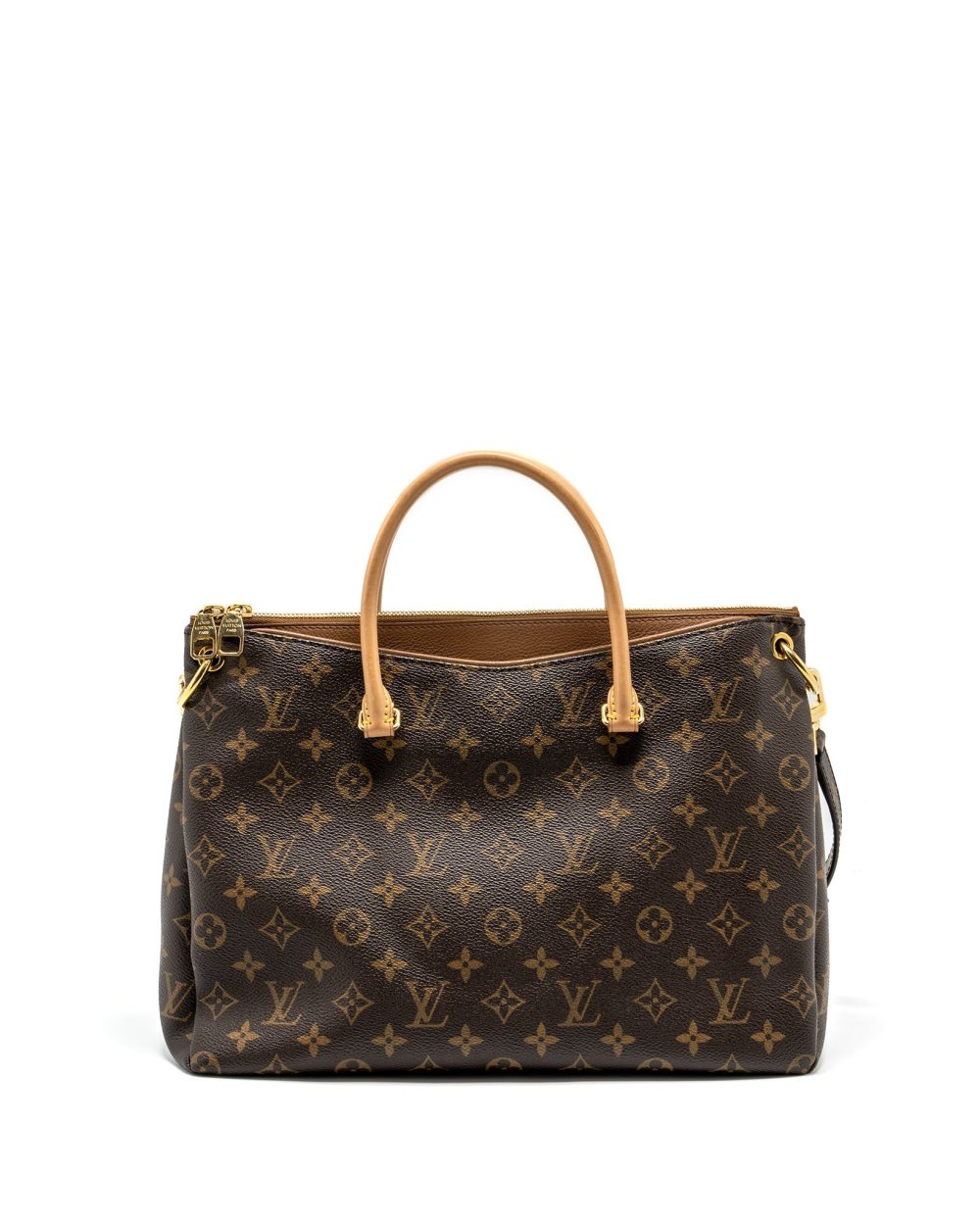 AAA Replica Louis Vuitton LV PALLAS TOTE BAG MONOGRAM CANVAS BROWN GHW
