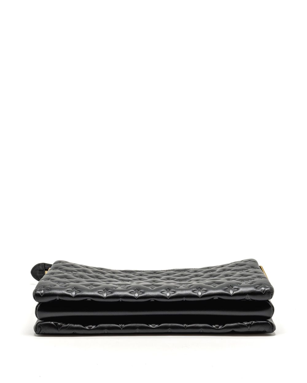 AAA Replica Louis Vuitton LV COUSSIN MM MONOGRAM-EMBOSSED PUFFY LAMBSKIN BLACK GHW