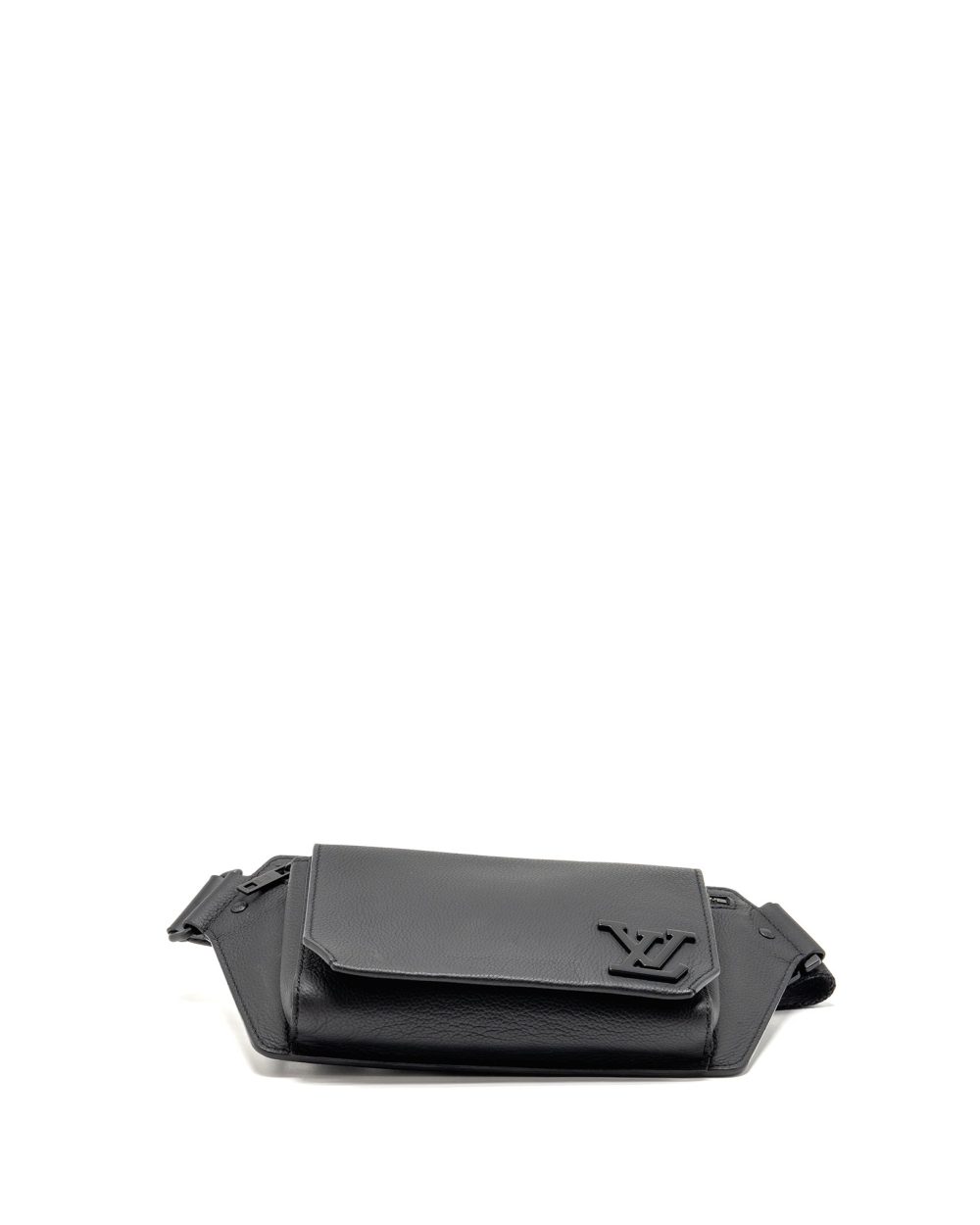 AAA Replica Louis Vuitton LV AEROGRAM TAKEOFF SLING BLACK GRAINED CALFSKIN BLACK HARDWARE