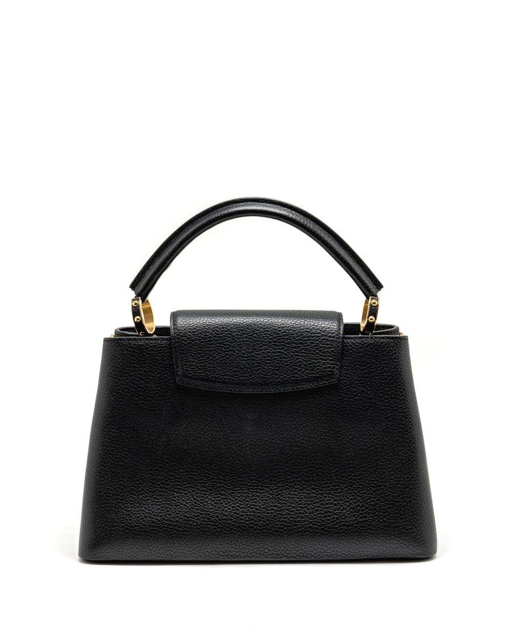 AAA Replica Louis Vuitton LV CAPUCINES MM CALFSKIN BLACK GHW
