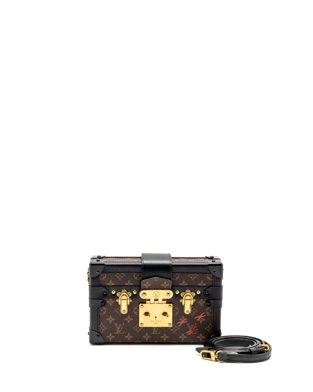 AAA Replica Louis Vuitton LV PETITE MALLE MONOGRAM CANVAS/SMOOTH CALFSKIN GHW
