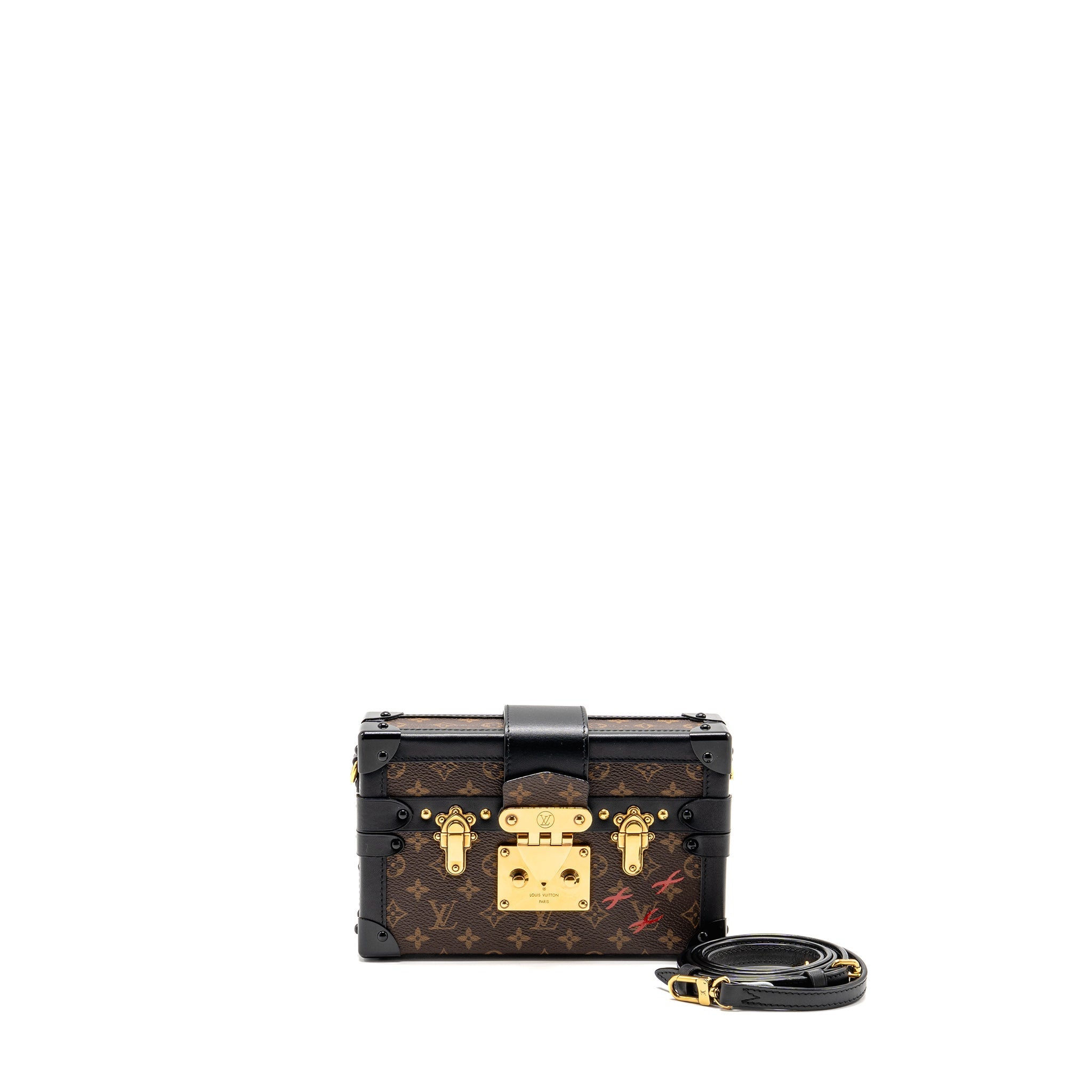 AAA Replica Louis Vuitton LV PETITE MALLE MONOGRAM CANVAS/SMOOTH CALFSKIN GHW