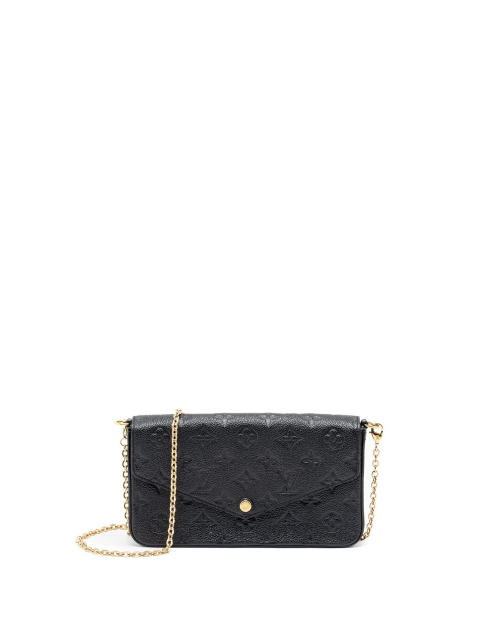 AAA Replica Louis Vuitton LV FELICIE POCHETTE MONOGRAM EMPREINTE BLACK GHW