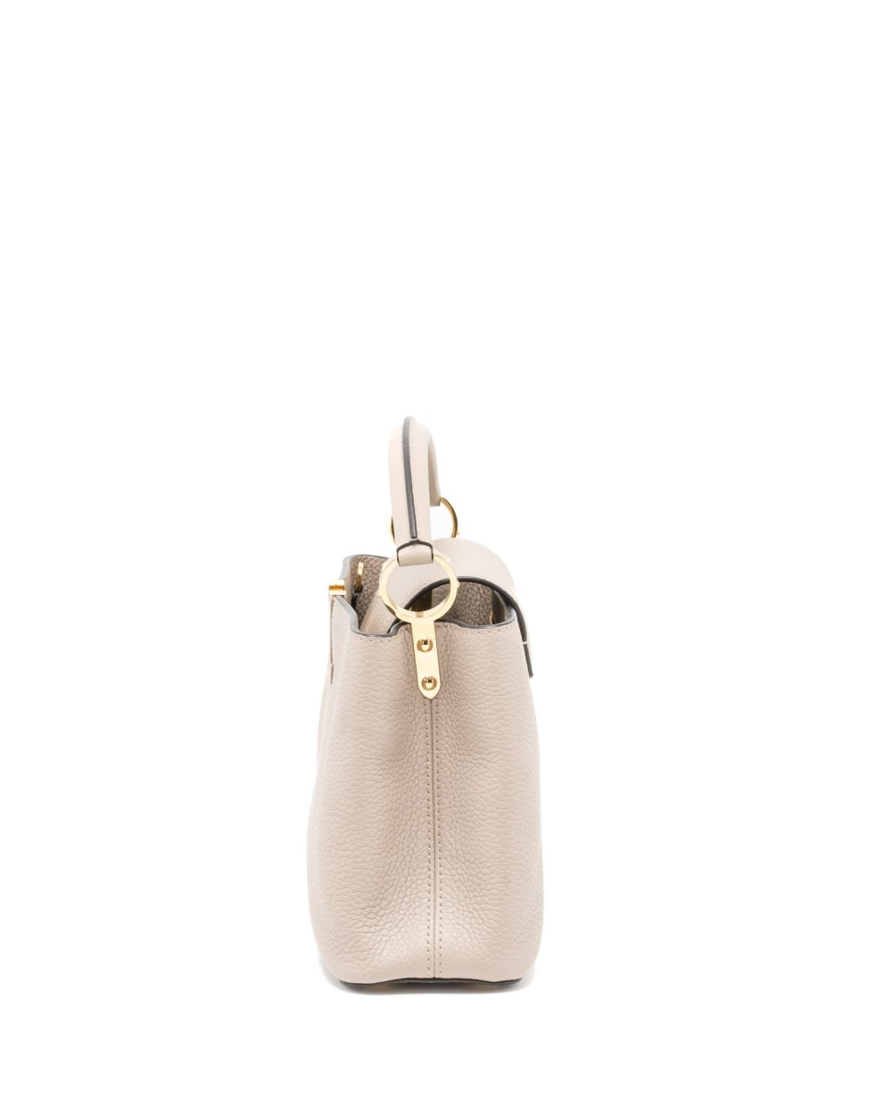 AAA Replica Louis Vuitton LV CAPUCINES BB TAURILLON GALET GHW