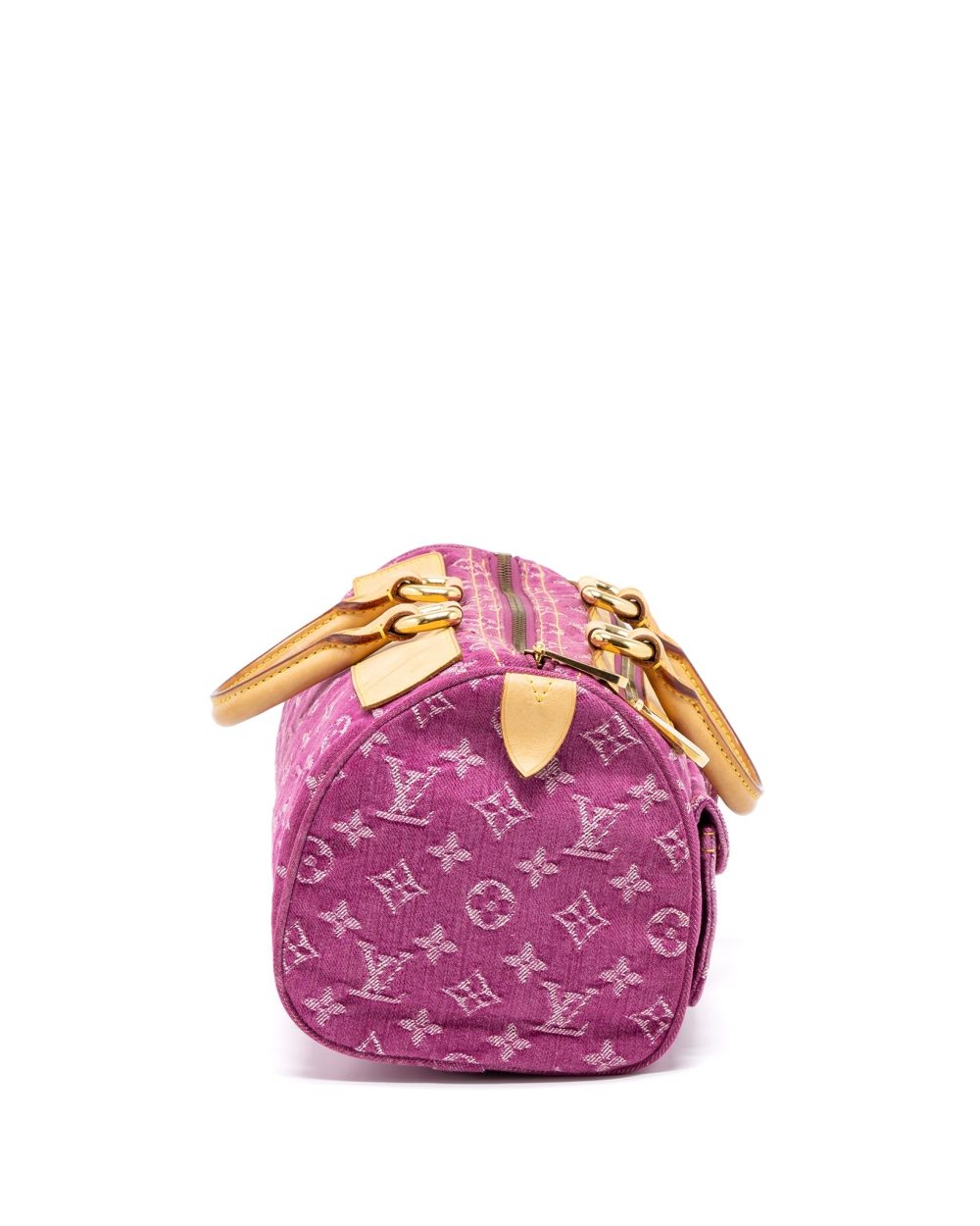 AAA Replica Louis Vuitton LV VINTAGE NEO SPEEDY MONOGRAM DENIM PINK GHW