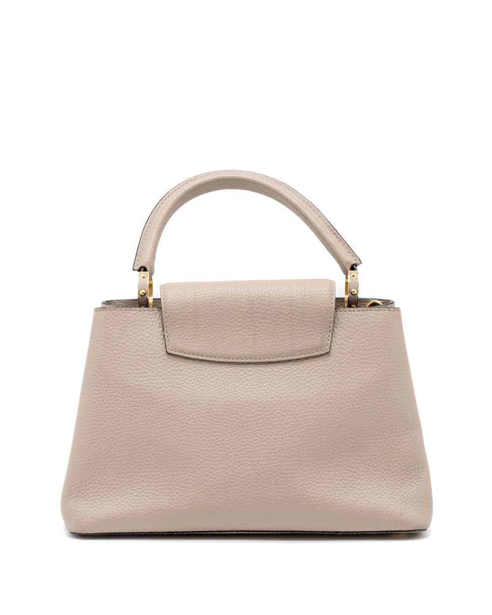 AAA Replica Louis Vuitton LV CAPUCINES MM TAURILLON LIGHT GREY GHW