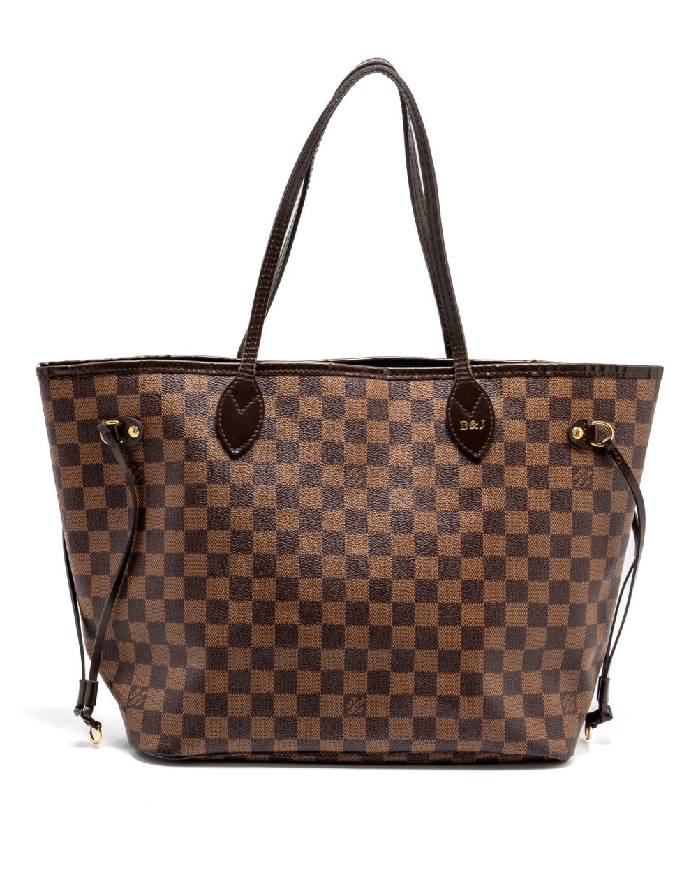 AAA Replica Louis Vuitton LV NEVERFULL MM DENIER EBENE CANVAS GHW