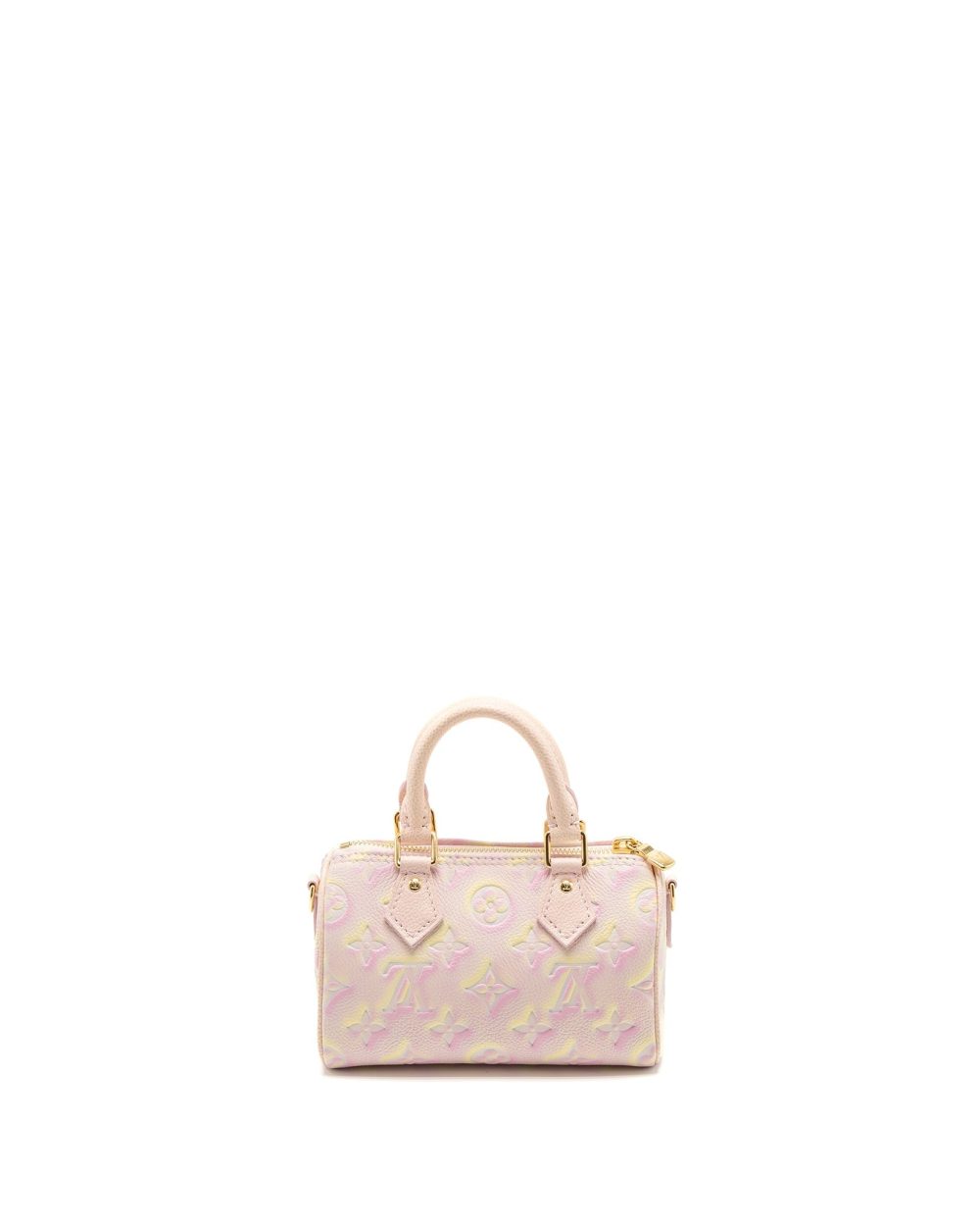 AAA Replica Louis Vuitton LV NANO SPEEDY MONOGRAM EMPREINTE PINK/MULTICOLOUR GHW (NEW VERSION)