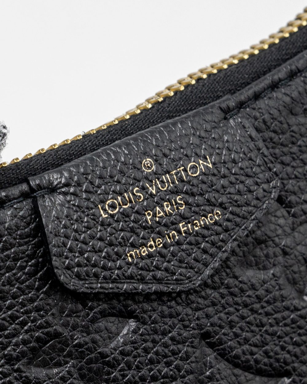 AAA Replica Louis Vuitton LV EASY POUCH ON STRAP MONOGRAM EMPREINTE BLACK GHW (NEW VERSION)
