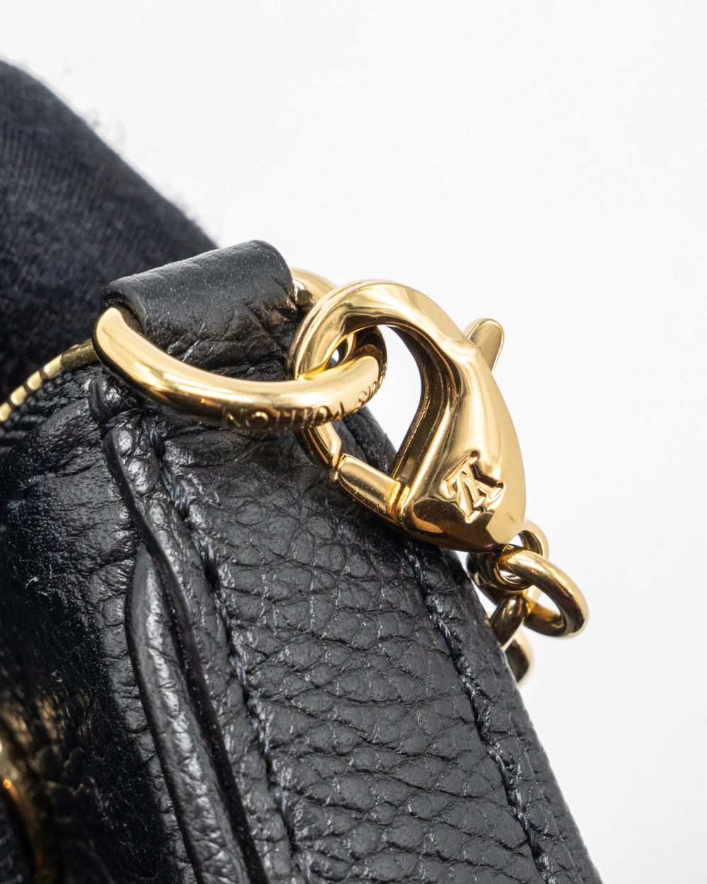 AAA Replica Louis Vuitton LV EASY POUCH ON STRAP MONOGRAM EMPREINTE BLACK GHW (NEW VERSION)