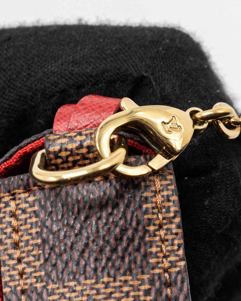 AAA Replica Louis Vuitton LV FELICIE POCHETTE DAMIER EBÈNE CANVAS GHW
