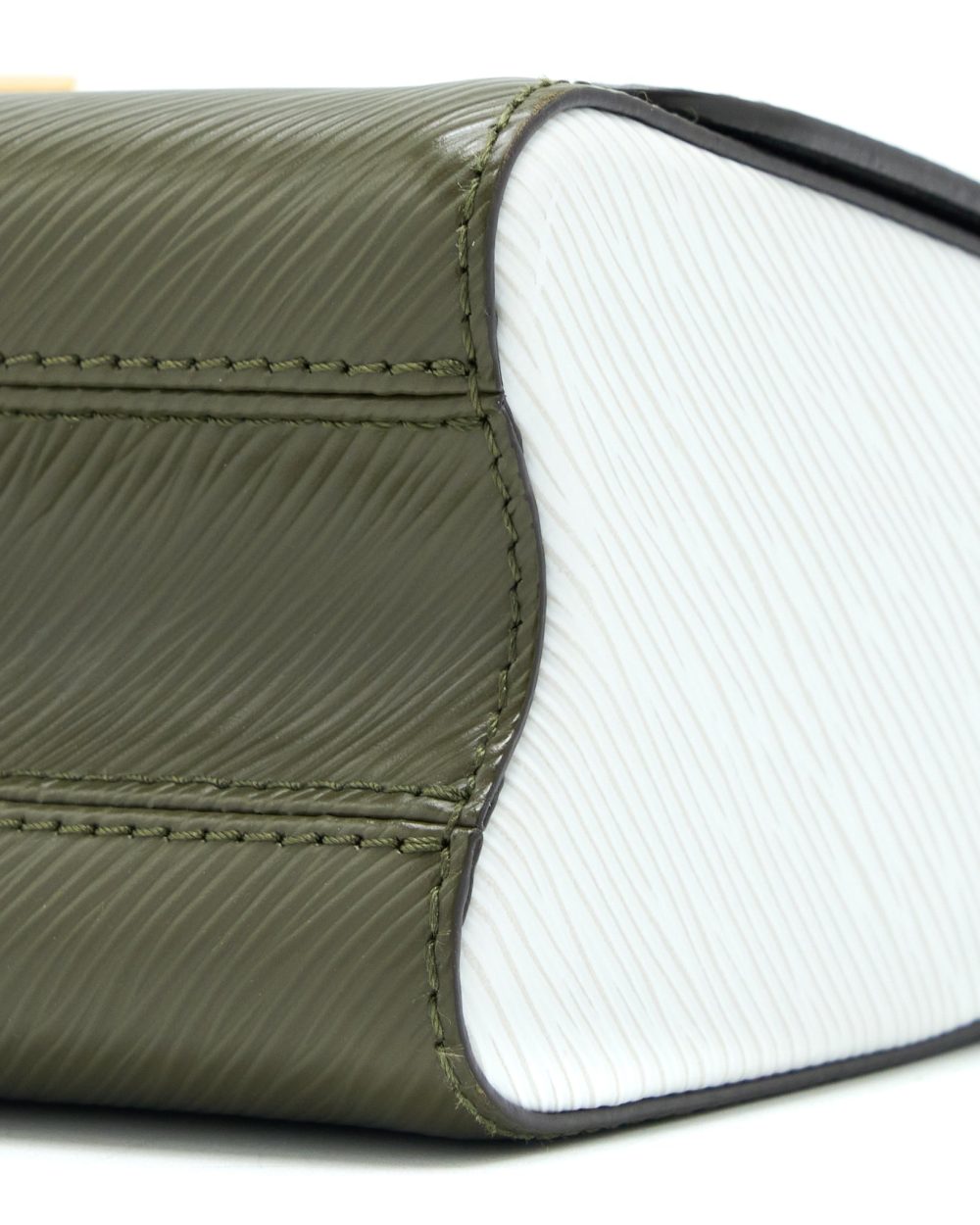 AAA Replica Louis Vuitton LV TWIST BAG MM EPI GREEN/WHITE GHW