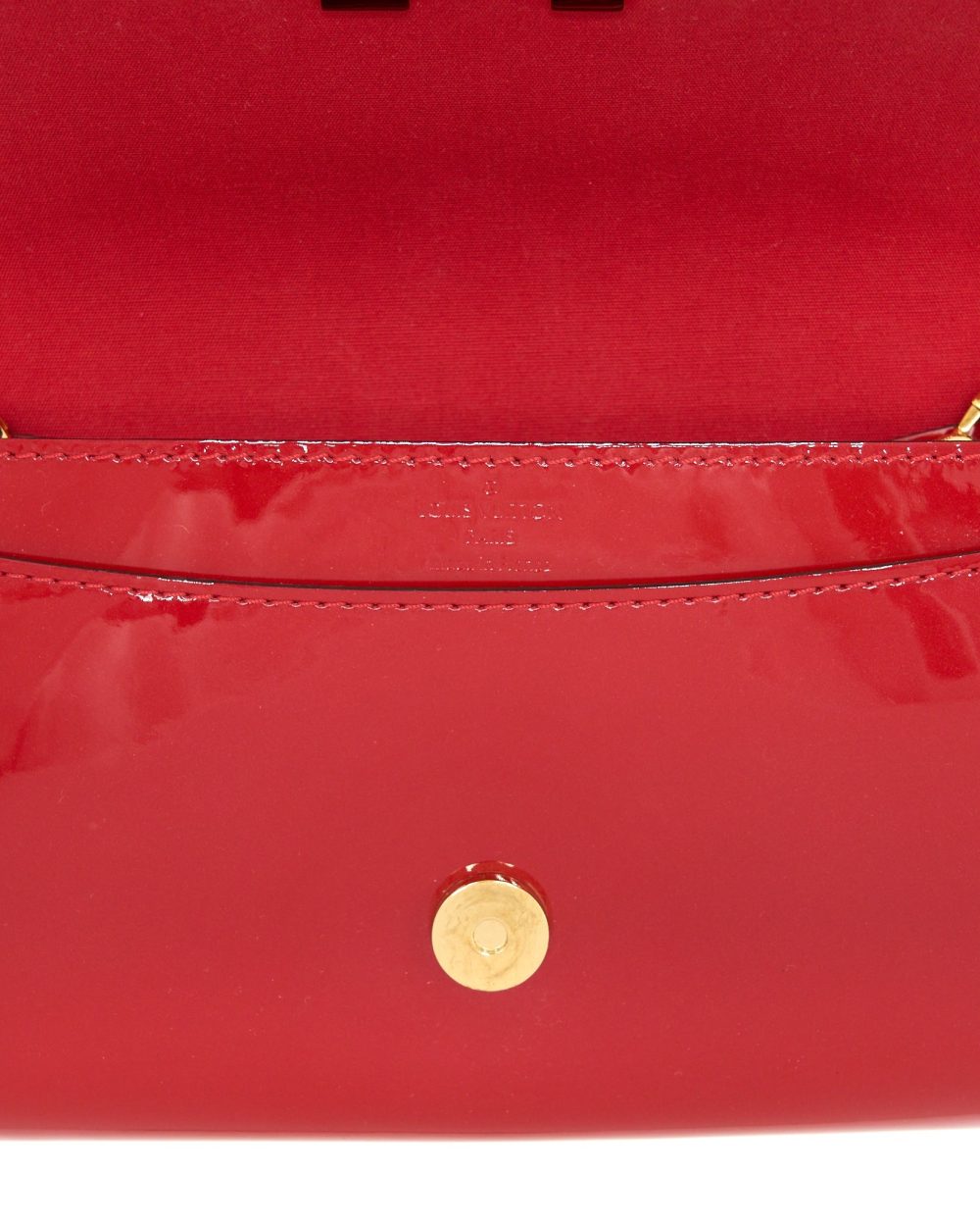 AAA Replica Louis Vuitton LV LOUIS CHAIN BAG PATENT RED GHW