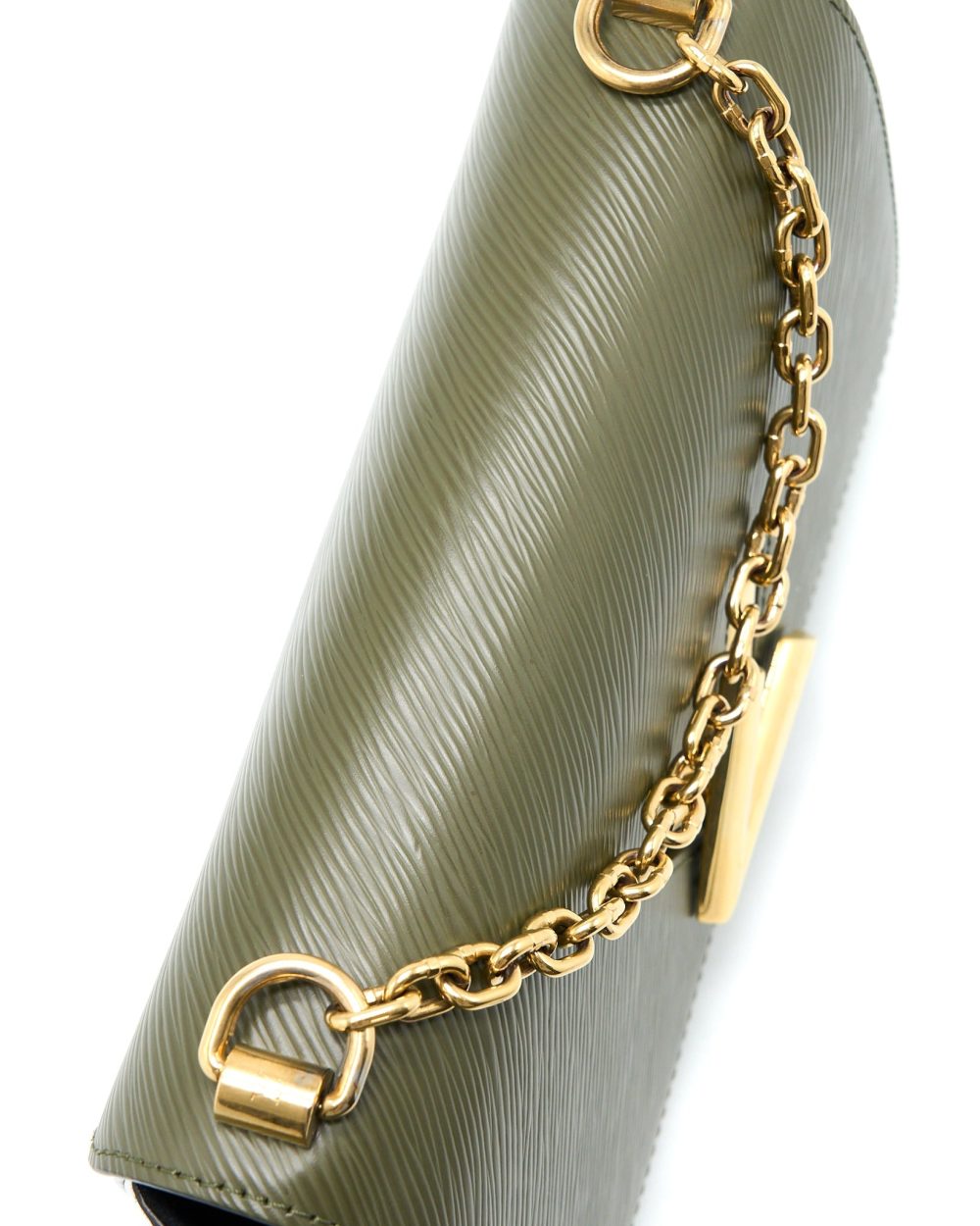 AAA Replica Louis Vuitton LV TWIST BAG MM EPI GREEN/WHITE GHW