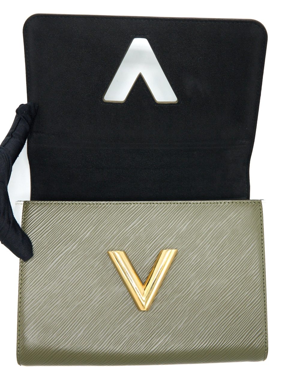 AAA Replica Louis Vuitton LV TWIST BAG MM EPI GREEN/WHITE GHW