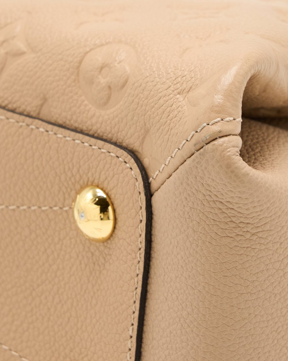 AAA Replica Louis Vuitton LV VOSGES MM MONOGRAM EMPREINTE DARK BEIGE GHW