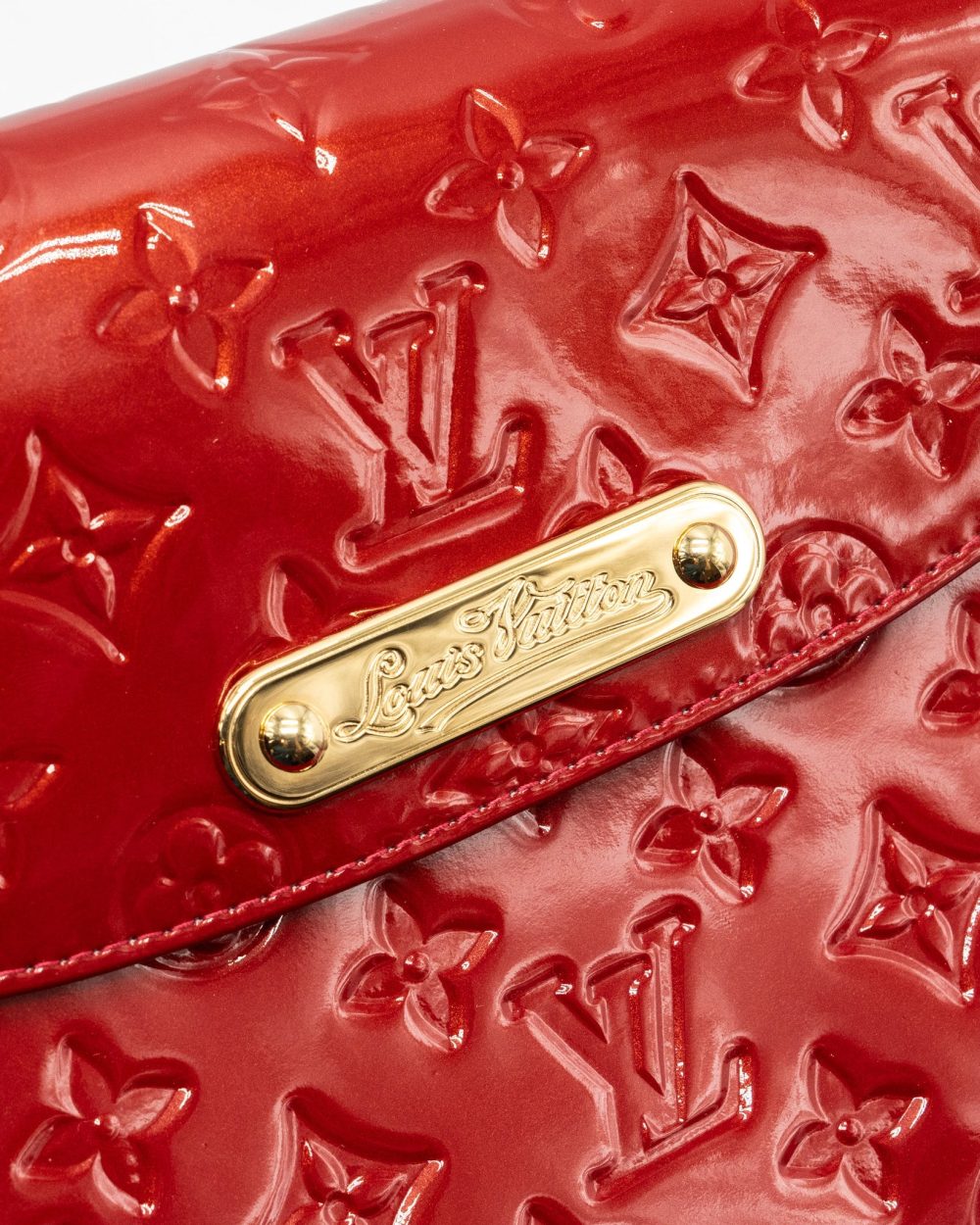 AAA Replica Louis Vuitton LV FLAP SHOULDER EVENING BAG PATENT LEATHER RED GHW