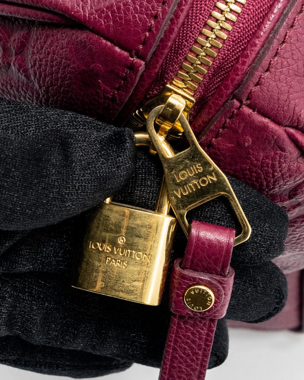 AAA Replica Louis Vuitton LV SPEEDY 25 BANDOULIERE MONOGRAM EMPREINTE PURPLE GHW