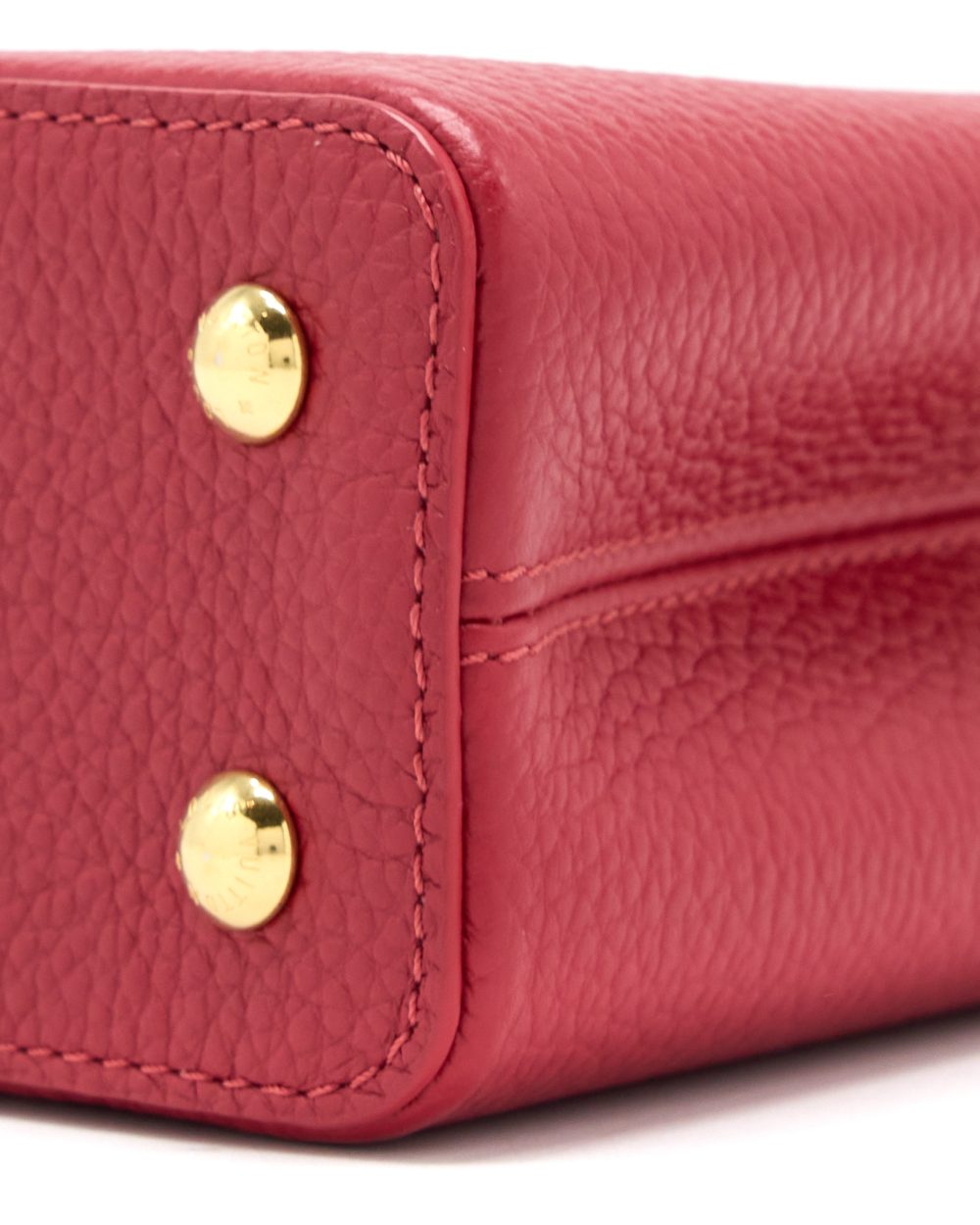 AAA Replica Louis Vuitton LV CAPUCINES MINI TAURILLON SCARLET GHW (NEW VERSION)
