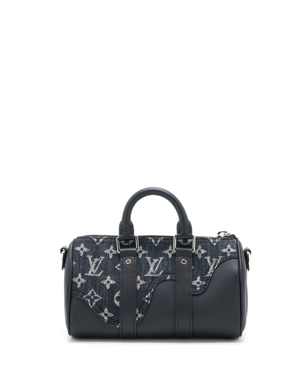 AAA Replica Louis Vuitton LV KEEPALL XS DENIM BLACK/LEATHER SHW