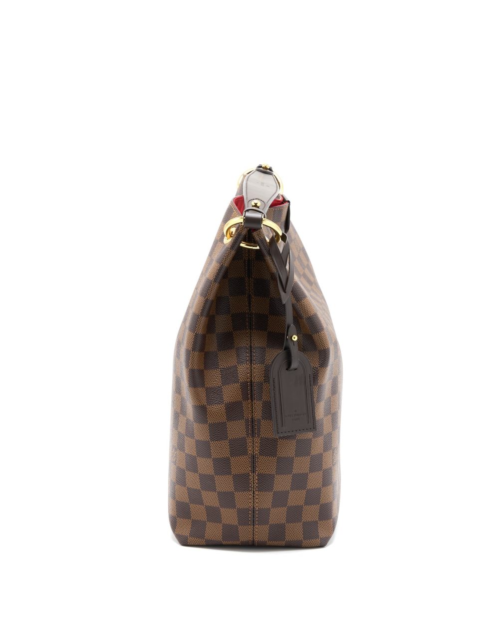 AAA Replica Louis Vuitton LV GRACEFUL MM DAMIER EBENE GHW