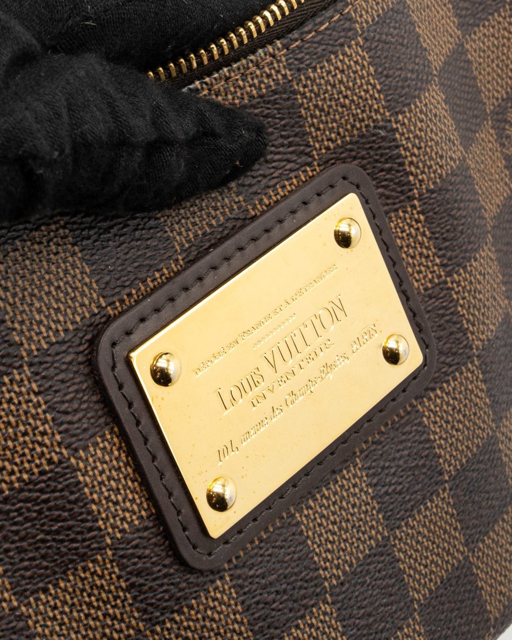 AAA Replica Louis Vuitton LV EVA POCHETTE DAMIER EBENE GHW