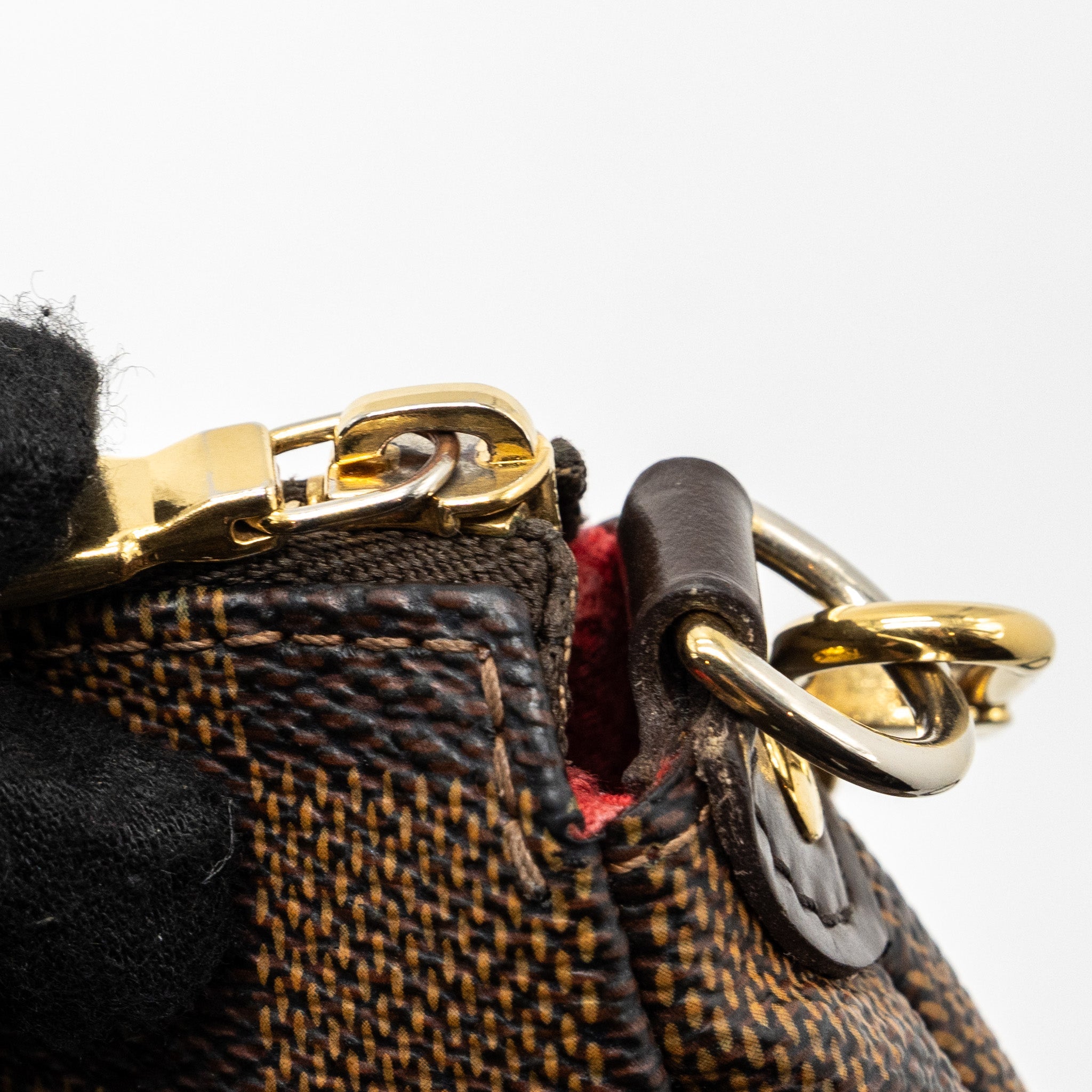 AAA Replica Louis Vuitton LV EVA POCHETTE DAMIER EBENE GHW