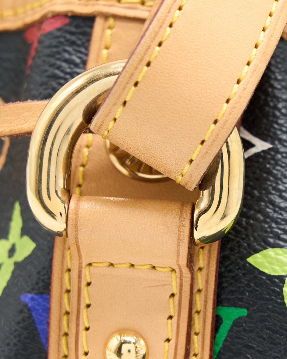 AAA Replica Louis Vuitton LV PETIT NOE BLACK MONOGRAM MULTICOLOUR GHW