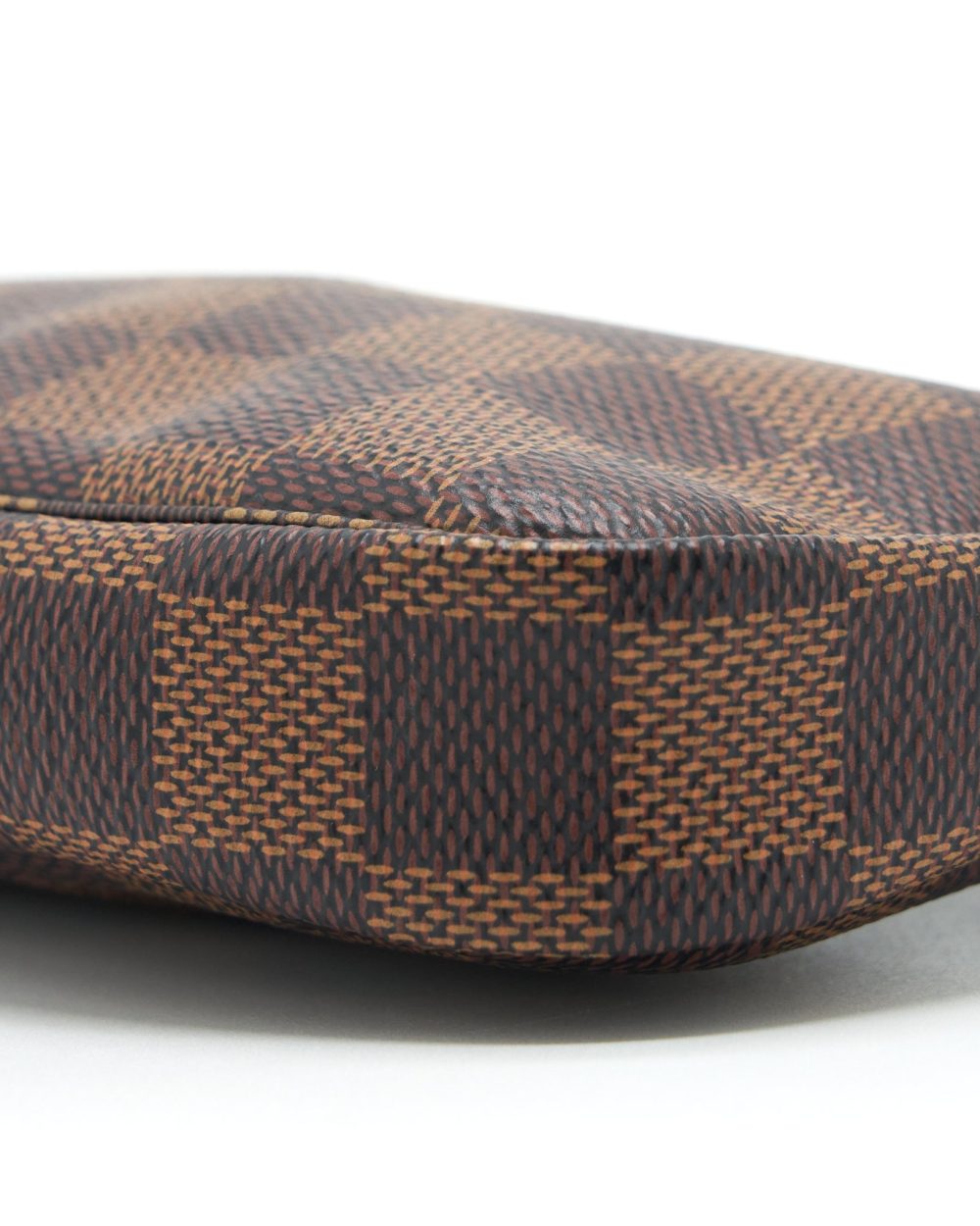 AAA Replica Louis Vuitton LV MINI POCHETTE ACCESSORIES DAMIER EBENE CANVAS GHW