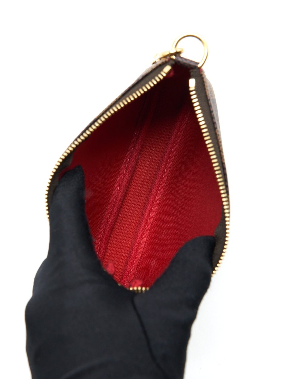 AAA Replica Louis Vuitton LV MINI POCHETTE ACCESSORIES DAMIER EBENE CANVAS GHW