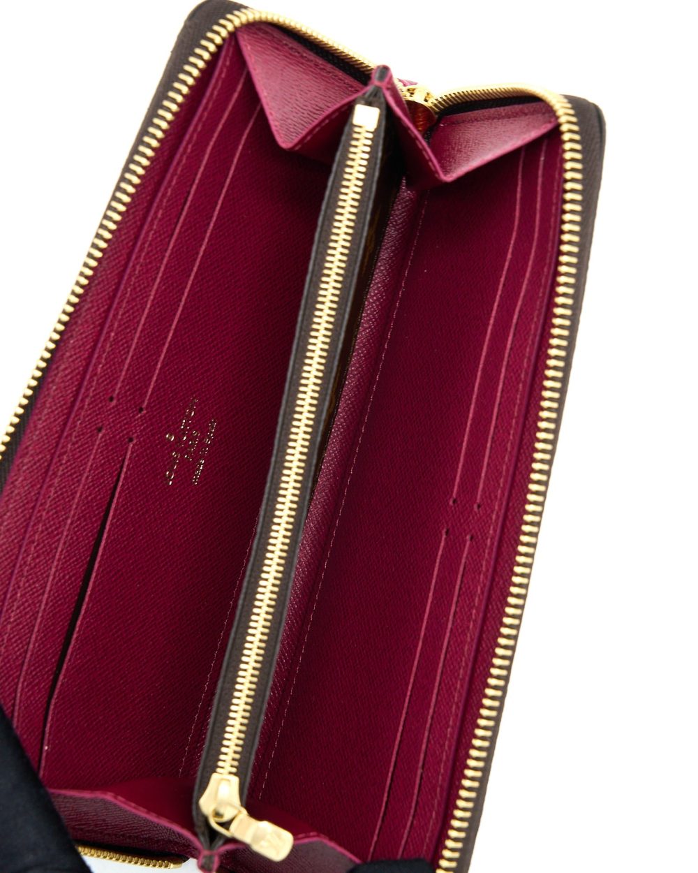 AAA Replica Louis Vuitton LV CLEMENCE LONG WALLET MONOGRAM CANVAS FUCHSIA GHW