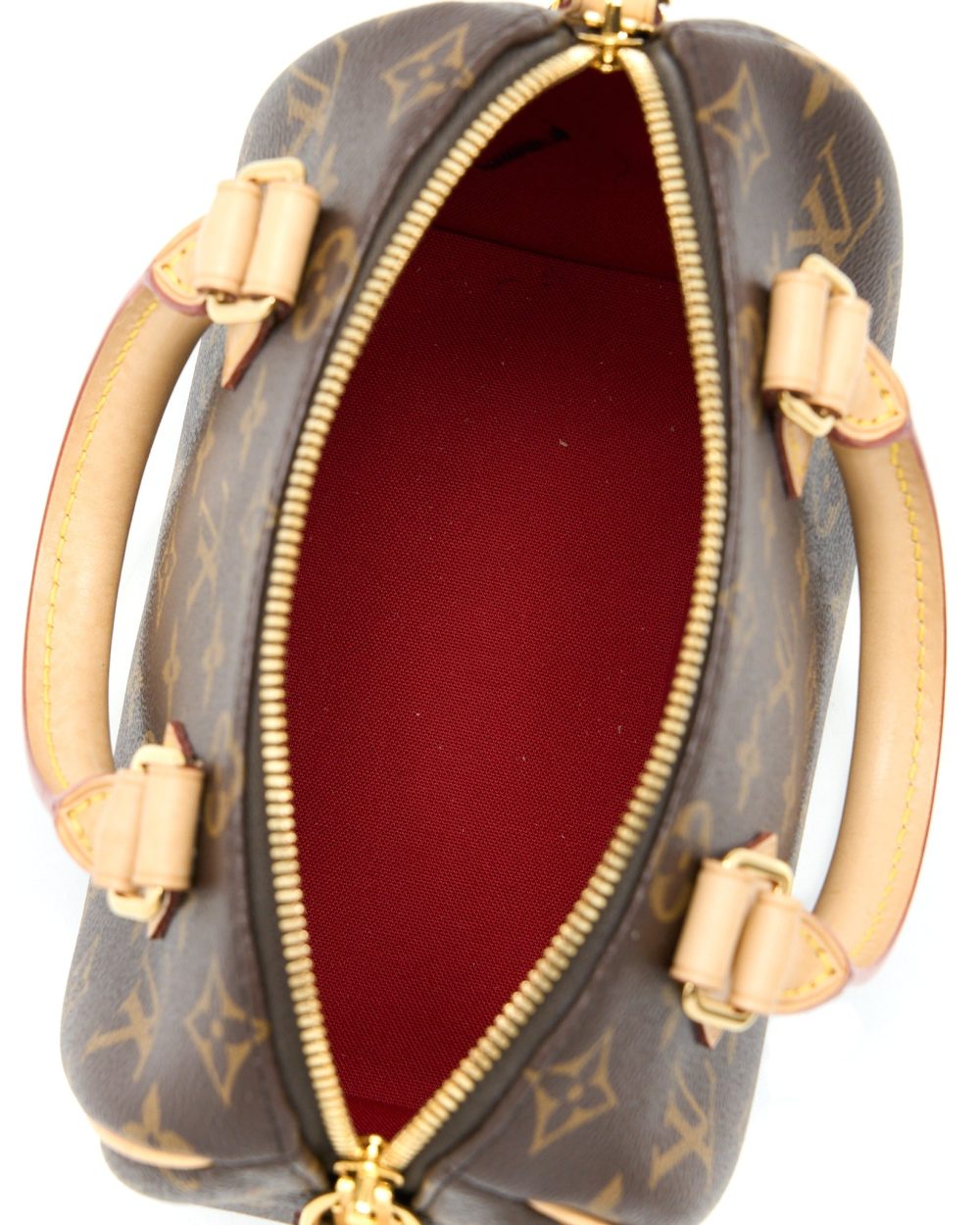 AAA Replica Louis Vuitton LV SPEEDY BANDOULIERE 20 MONOGRAM CANVAS WITH FUCHSIA STRAP GHW