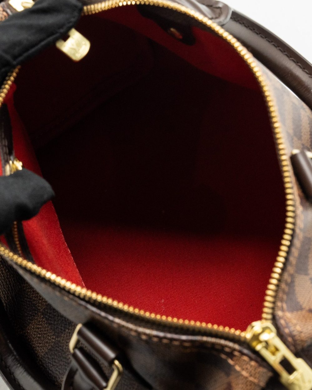 AAA Replica Louis Vuitton LV SPEEDY BANDOULIERE 25 DAMIER EBENE CANVAS GHW
