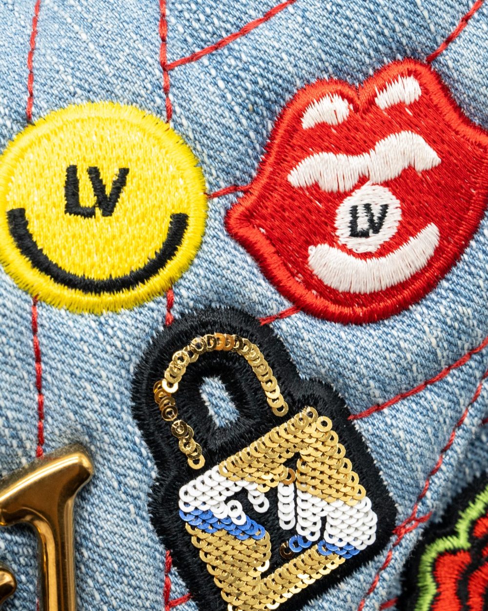 AAA Replica Louis Vuitton LV NEW WAVE FLAP CHAIN BAG LIMITED EDITION DENIM BLUE/ MULTICOLOR GHW