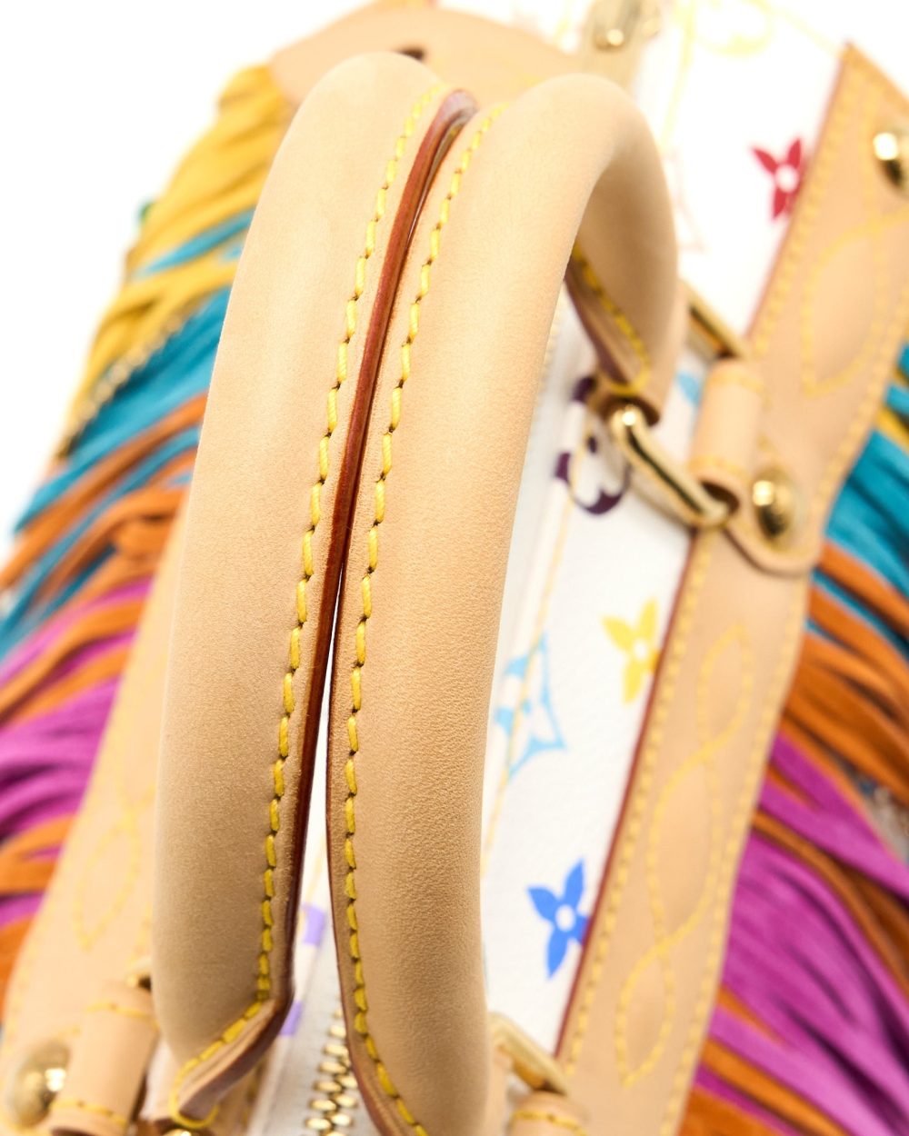 AAA Replica Louis Vuitton LV VINTAGE SPEEDY 25 LIMITED EDITION WHITE/MULTICOLOUR GHW