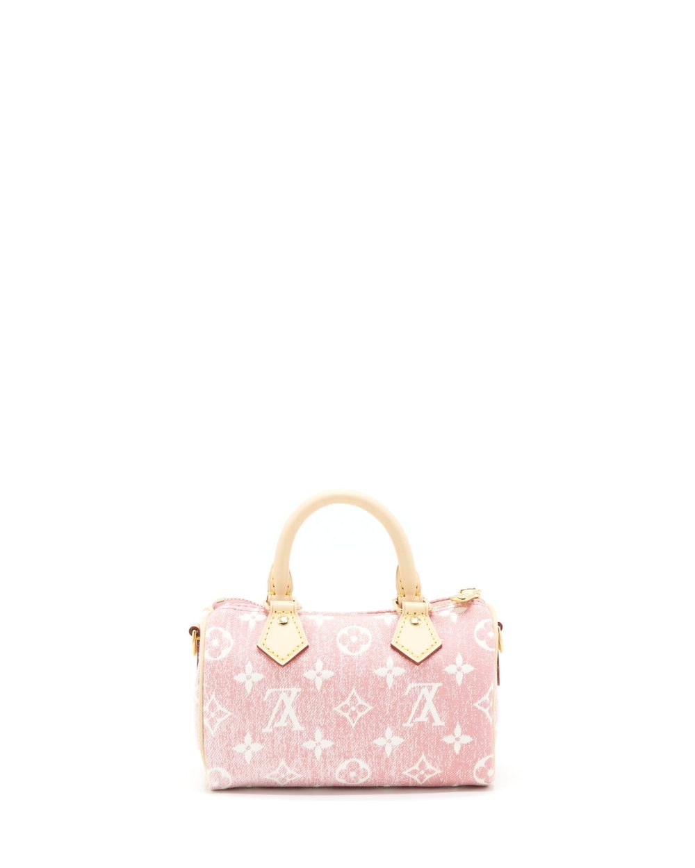 AAA Replica Louis Vuitton LV NANO SPEEDY MONOGRAM JACQUARD DENIM PINK
