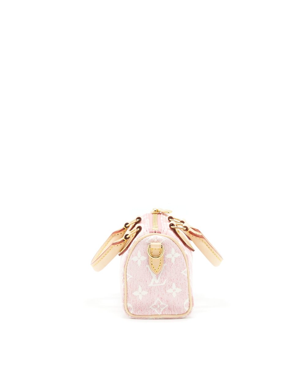 AAA Replica Louis Vuitton LV NANO SPEEDY MONOGRAM JACQUARD DENIM PINK