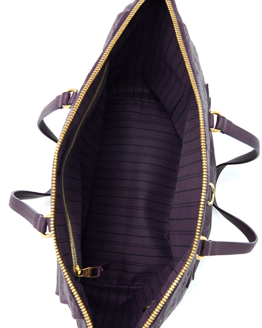 AAA Replica Louis Vuitton LV PETILLANCE TOTE BAG MONOGRAM EMPREINTE DARK PURPLE GHW